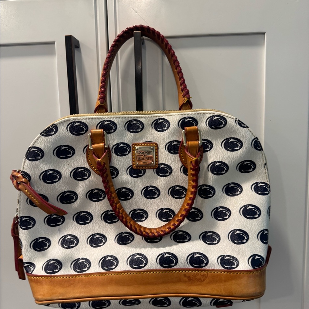 Dooney & Bourke Penn State University PSU White Blue Purse RARE